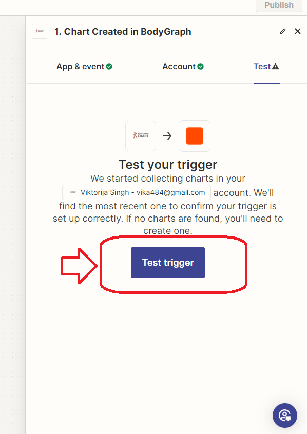 Zapier test trigger